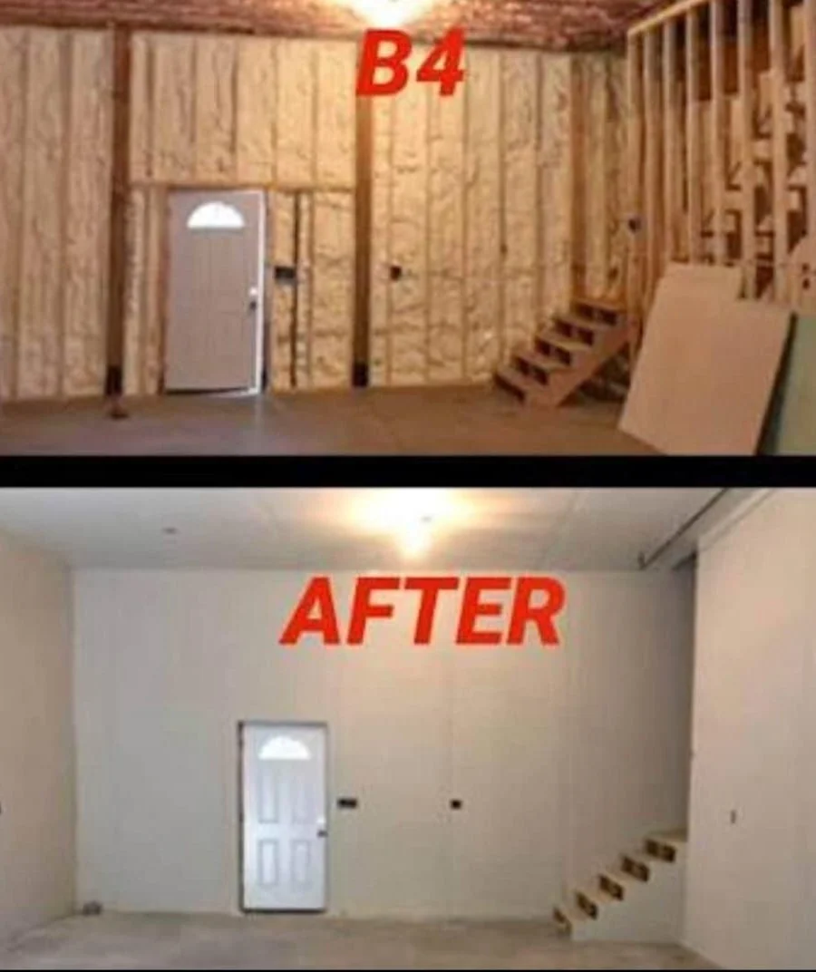 Basement boarding and finishing