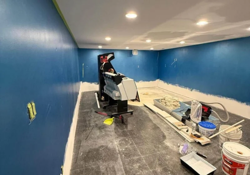 Basement games room repaint