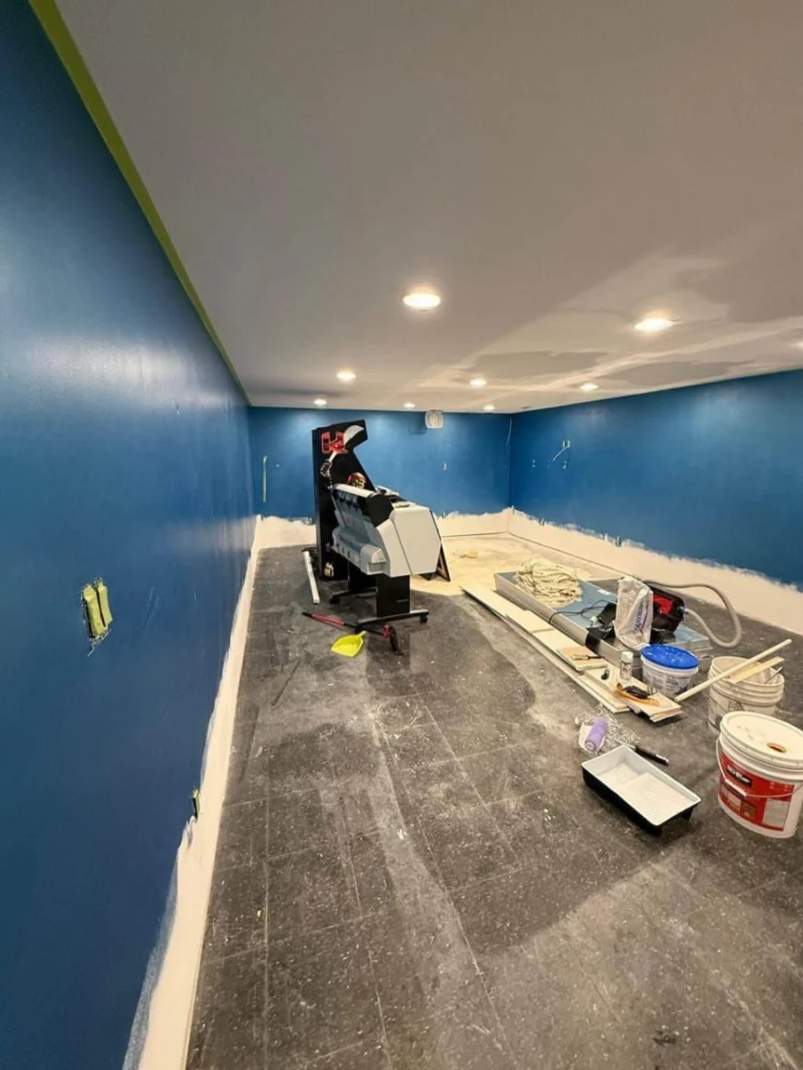 Basement games room repaint