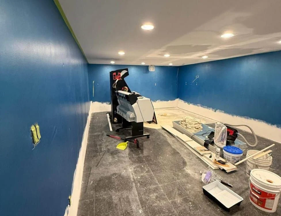 Basement games room repaint