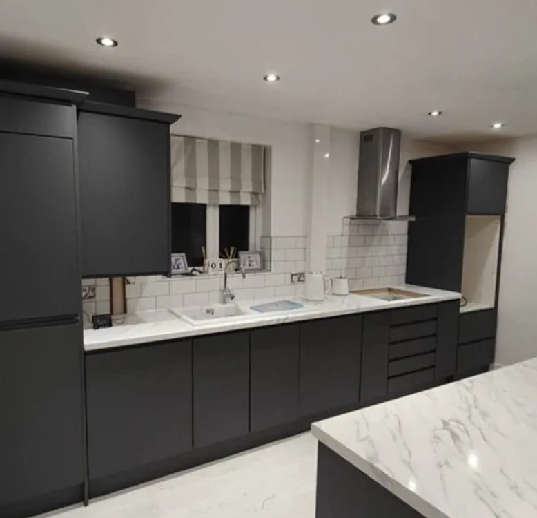Matte graphite kitchen refit