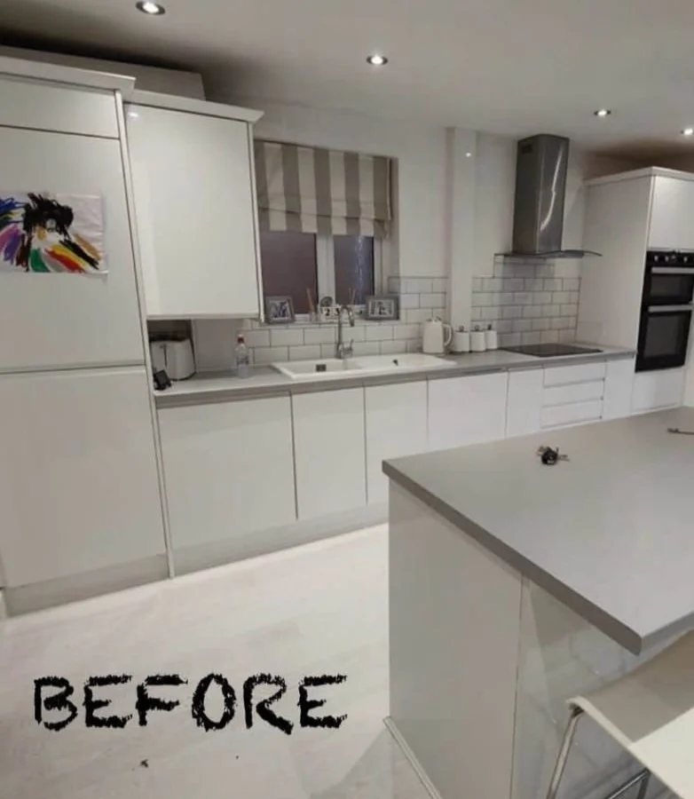 Matte graphite kitchen refit — before